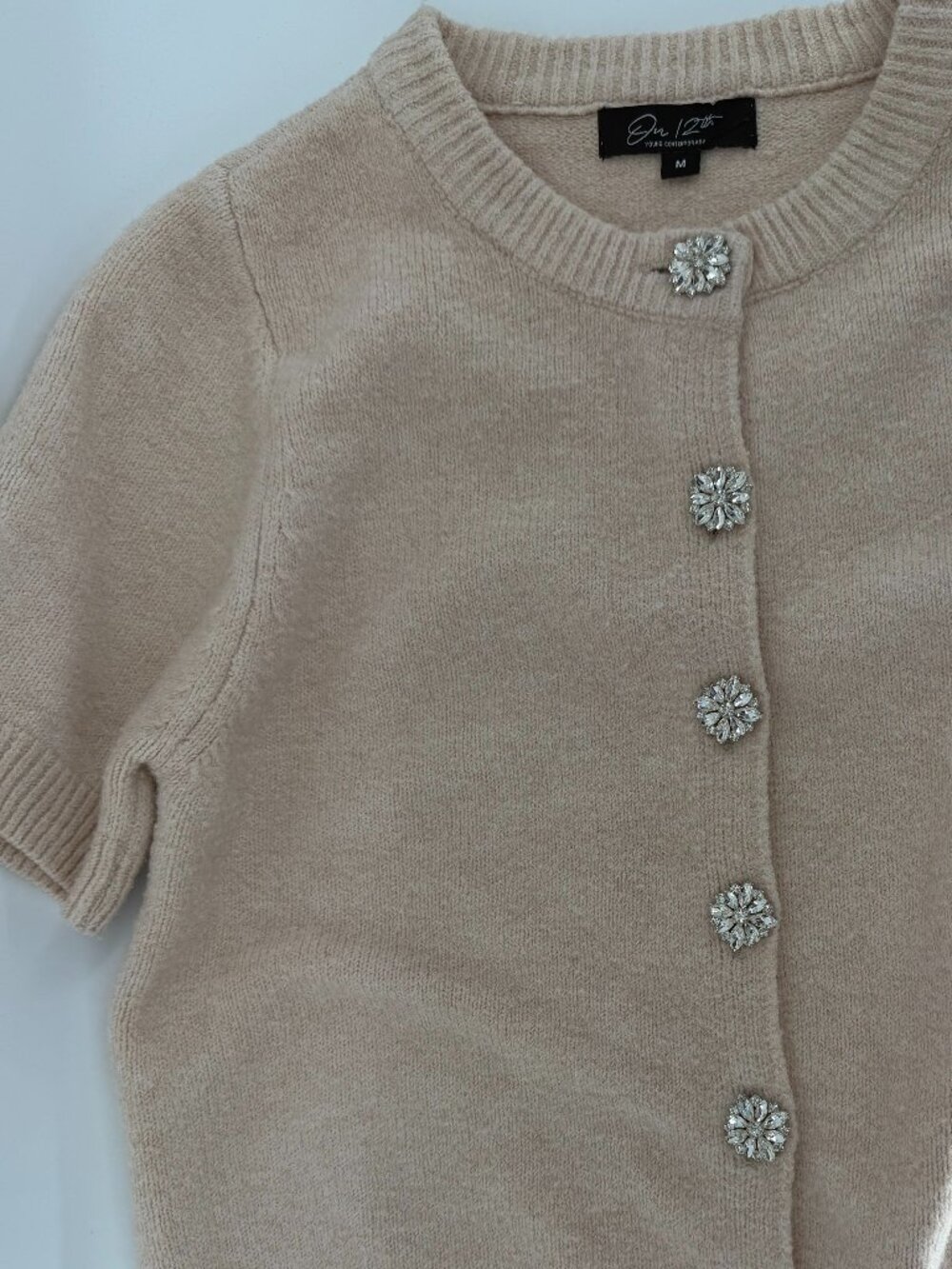On Twelfth young contemporary short sleeve sweater size Medium, Blush color